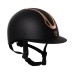 Equestro® jahalna čelada AZAEL BLACK - ROSEGOLD, širok vizir Equestro® jahalna čelada AZAEL BLACK - ROSEGOLD, širok vizir