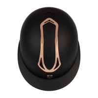 Equestro® jahalna čelada AZAEL BLACK - ROSEGOLD, širok vizir