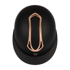 Equestro® jahalna čelada AZAEL BLACK - ROSEGOLD, širok vizir