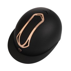 Equestro® jahalna čelada AZAEL BLACK - ROSEGOLD, širok vizir