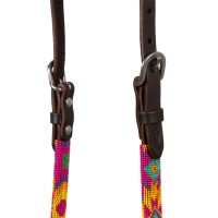 Western uzda Pool's MULTICOLOR BRAIDED