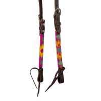 Western uzda Pool's MULTICOLOR BRAIDED