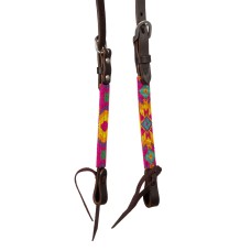 Western uzda Pool's MULTICOLOR BRAIDED