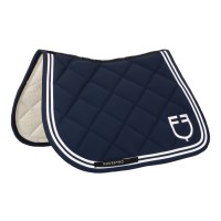 Skakalna podsedelnica EQUESTRO Double Stripes NAVY