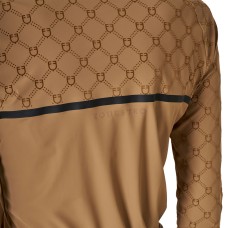 EQUESTRO® ženska tehnična majica MONOGRAM PRINT, dolg rokav