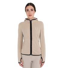 EQUESTRO® ženska flis jopica zip-up sweatshirt COBBLESTONE
