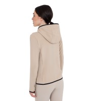 EQUESTRO® ženska flis jopica zip-up sweatshirt COBBLESTONE