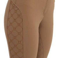 Equestro® ženske jahalne hlače z visokim pasom MONOGRAM FULL GRIP