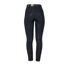 Equestro® ženske jahalne hlače z visokim pasom RHINESTONES FULL GRIP