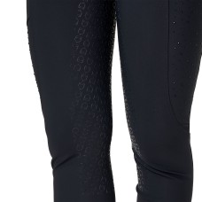 Equestro® ženske jahalne hlače z visokim pasom RHINESTONES FULL GRIP