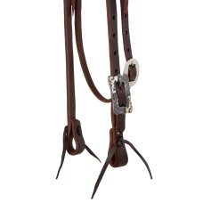 BERLIN CUSTOM LEATHER western uzda BLACK STEEL