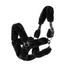 EQUESTRO® oglavka FAUX SHEEPSKIN