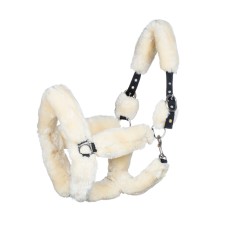 EQUESTRO® oglavka FAUX SHEEPSKIN