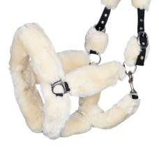 EQUESTRO® oglavka FAUX SHEEPSKIN