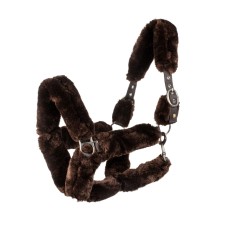 EQUESTRO® oglavka FAUX SHEEPSKIN