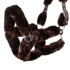 EQUESTRO® oglavka FAUX SHEEPSKIN