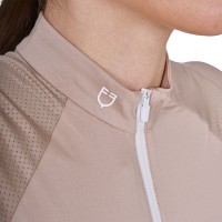 EQUESTRO® funkcijska majica s kratkimi rokavi SLIM FIT TRENING - oxford tan