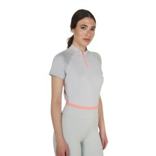 EQUESTRO® funkcijska majica s kratkimi rokavi SLIM FIT TRENING - harbor mist