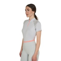 EQUESTRO® funkcijska majica s kratkimi rokavi SLIM FIT TRENING - harbor mist