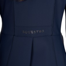 EQUESTRO® dresurni ženski tekmovalni frak RHINESTONE z bleščečimi detajli - moder