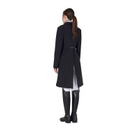 EQUESTRO® dresurni ženski tekmovalni frak RHINESTONE z bleščečimi detajli - črn