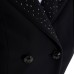 EQUESTRO® dresurni ženski tekmovalni frak RHINESTONE z bleščečimi detajli - črn EQUESTRO® dresurni ženski tekmovalni frak RHINESTONE z bleščečimi detajli - črn