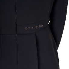 EQUESTRO® dresurni ženski tekmovalni frak RHINESTONE z bleščečimi detajli - črn