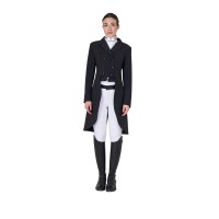 EQUESTRO® dresurni ženski tekmovalni frak RHINESTONE z bleščečimi detajli - črn EQUESTRO® dresurni ženski tekmovalni frak RHINESTONE z bleščečimi detajli - črn