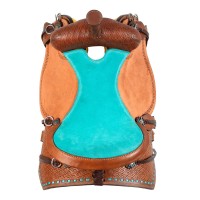Western sedlo Pool's BARREL TURQUISE SEAT