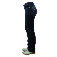 Ranchgirls - Ženske kavbojke OSWSA model ANNA temen jeans