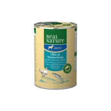 REAL NATURE pasja hrana s piščancem in severnomorsko ribo s puranom in rižem, 400g REAL NATURE pasja hrana s piščancem in severnomorsko ribo s puranom in rižem, 400g