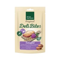 Real Nature priboljški Original Deli bites račji file z rdečo peso in čičeriko, 150 g Real Nature priboljški Original Deli bites račji file z rdečo peso in čičeriko, 150 g